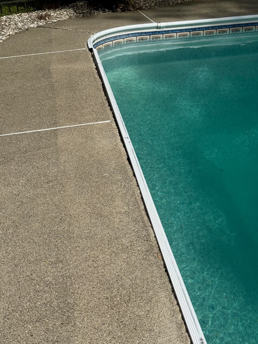 repair the pool and replace the concrete deck