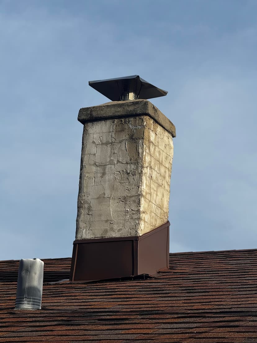 custom bend and install chimney flashing