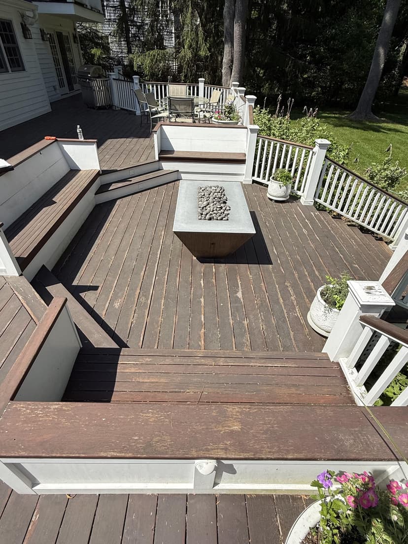 refurbish 1300-1500 sqft ipe deck down to bare wood