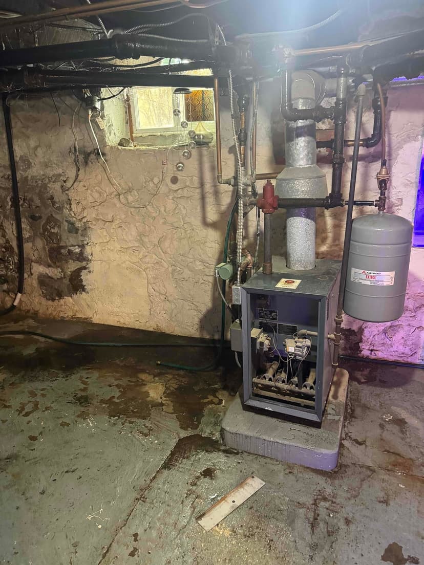 replace the hydronic gas burning boiler