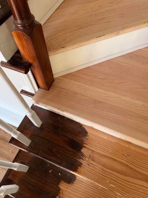 remove reducer and old nose to install a proper flush stair nose