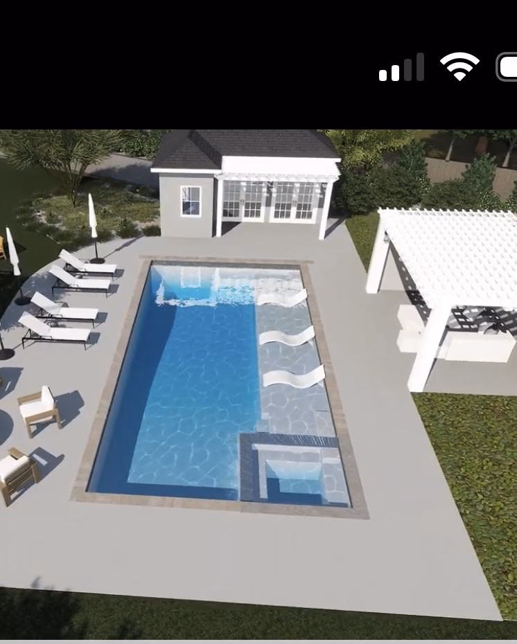 build a 120 linear foot pool with baja shelf and spa