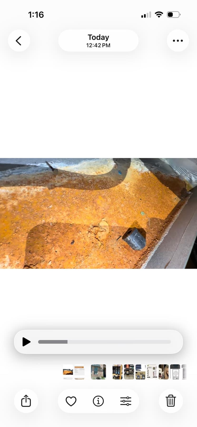 replace rusted drip pan, clean unit, and install uv light