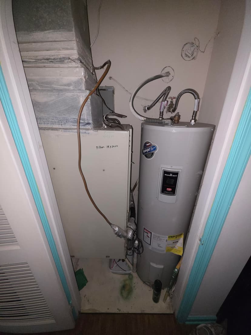 replace a/c unit with heater and water heater