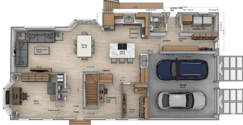 remodel the first floor with a 6-foot utility area bump out