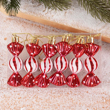 6pcs Christmas Lollipop Candy Cane Pendant Xmas Tree