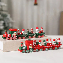 1pc Christmas Wooden Train Kids Gift Favors Merry Christmaw