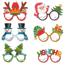 Merry Christmas Paper Glasses Santa Snowman Snowflake Tree Elk Glasses