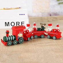 1pc Christmas Wooden Train Kids Gift Favors Merry Christmaw