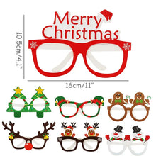 Merry Christmas Paper Glasses Santa Snowman Snowflake Tree Elk Glasses