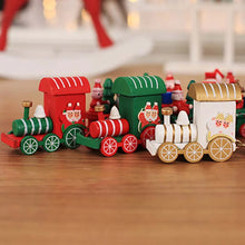 1pc Christmas Wooden Train Kids Gift Favors Merry Christmaw