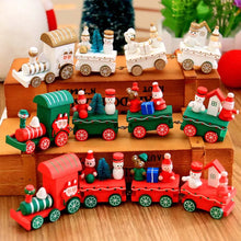 1pc Christmas Wooden Train Kids Gift Favors Merry Christmaw